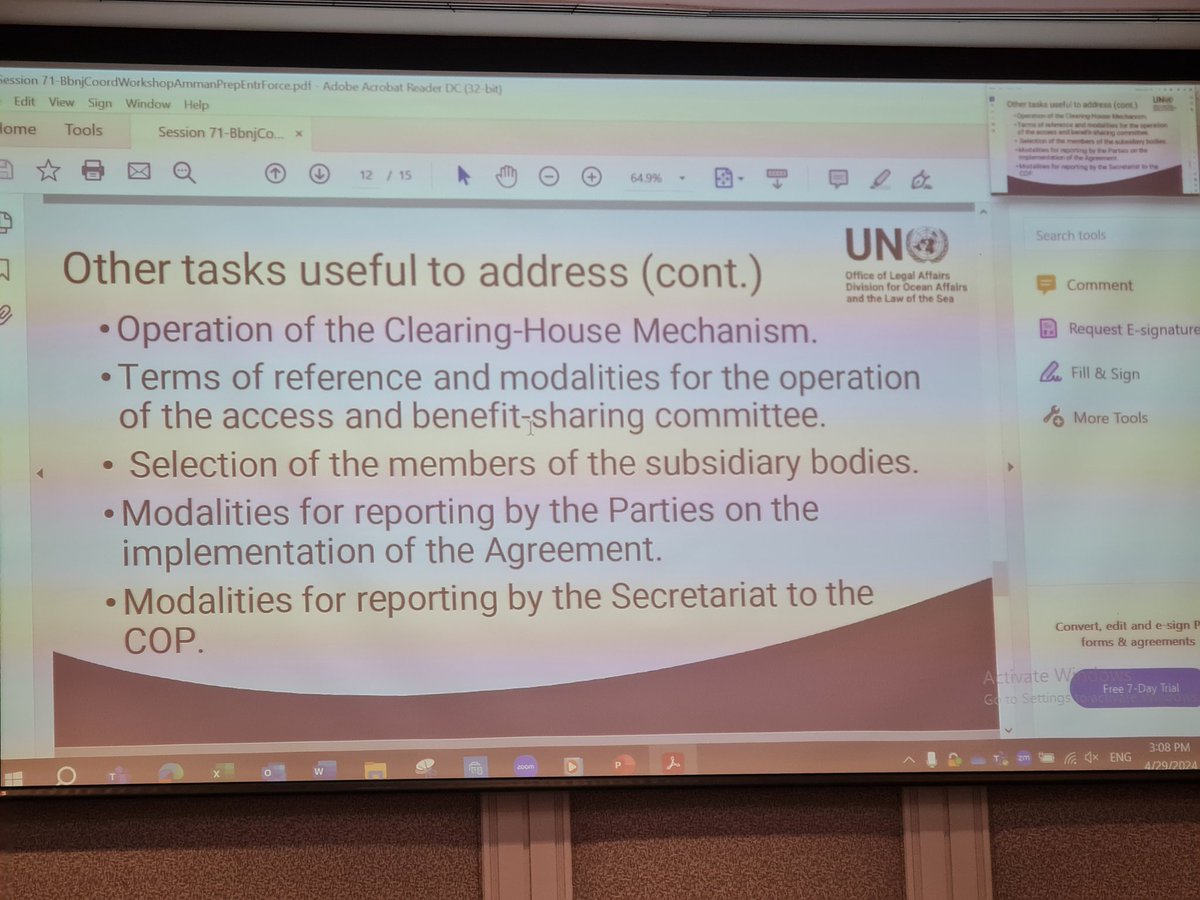 Athina Chanaki of @undoalos highlighting some additional elements for #BBNJ CoP1 to consider - in addition to those that the CoP *has to* decide at CoP1. Glad to see operationalization of the Clearing-House Mechanism & finance mechanism on the list! Lots of work for PrepCom.