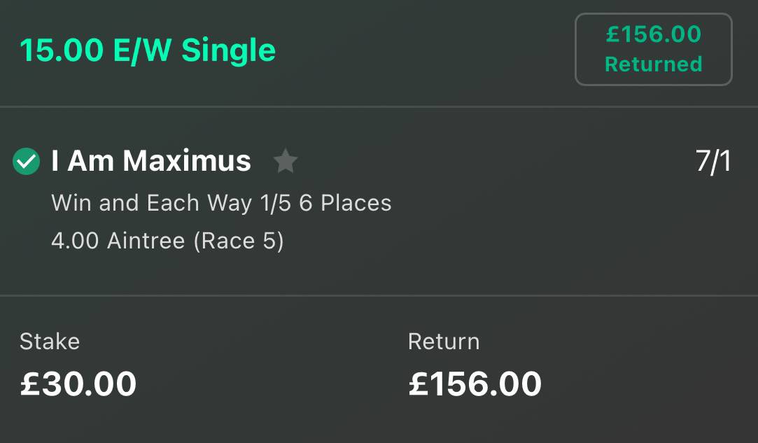 AFTER PRINTING MONEY AT AINTREE, WE’RE READY TO DO IT ALL AGAIN FOR PUNCHESTOWN! 🤑

IF ANY BET WINS AT PUNCHESTOWN, I’LL GIVE £50 TO 2 LUCKY WINNERS! 💰

JUST ❤️ AND RT TO ENTER - FOLLOW! 🤝

FULLY RESEARCHED ALL TOTALLY FREE IN MY TELEGRAM! 🫡❤️

⤵️⤵️⤵️

t.me/+qY5eN3nsD9c3N…