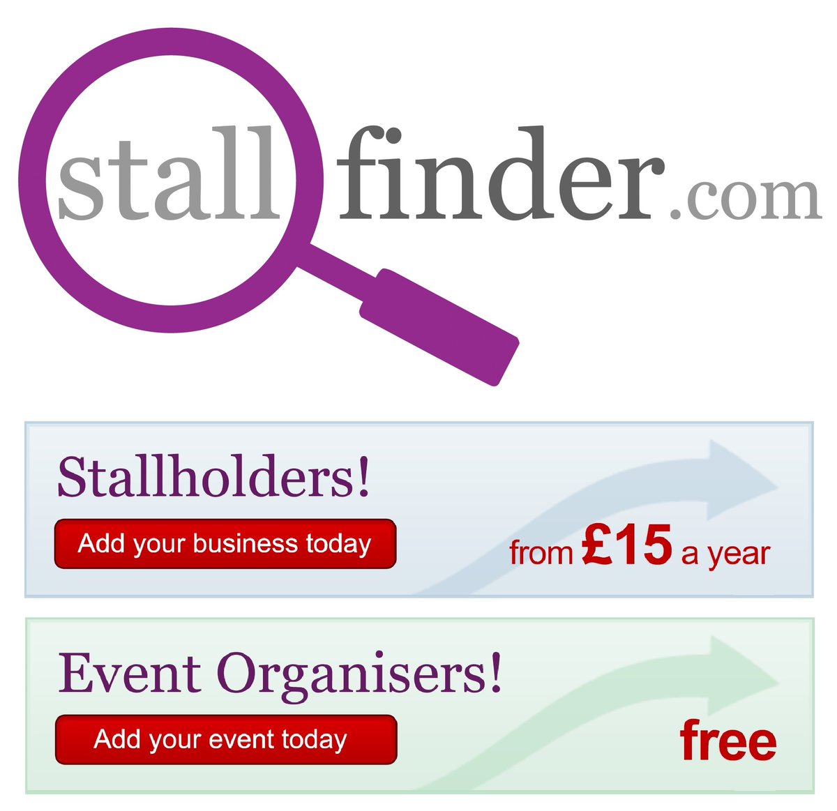 Stallfinder lists UK events & stallholders including handmade crafts, gifts, entertainment & mobile catering. It's free to add events & stallholder business listings start from just £15 a year stallfinder.com #stallfinder #MHHSBD #uksmallbusiness #indiebiz