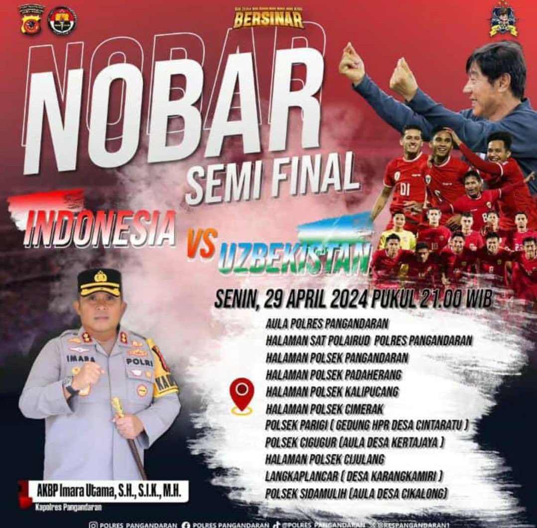 95. Nobar di berbagi polsek dan Polres area Pangandaran