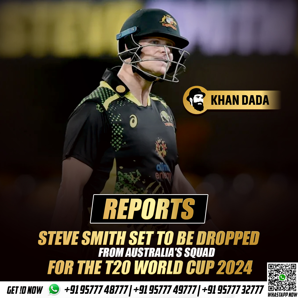 🚨 REPORTS 🚨

Steve Smith set to be dropped from Australia's squad for the T20 World Cup 2024 😎🏏🏆

#T20I #SteveSmith #Gill #AustraliaCricketTeam #IPL2024 #T20WorldCup24 #MSDhoni𓃵 #JakeFraser #MeraAbdul #Dhruv_Rathee #War2 #AarakshanVirodhiNarendraModi #TeamIndia #ThiagoSilva