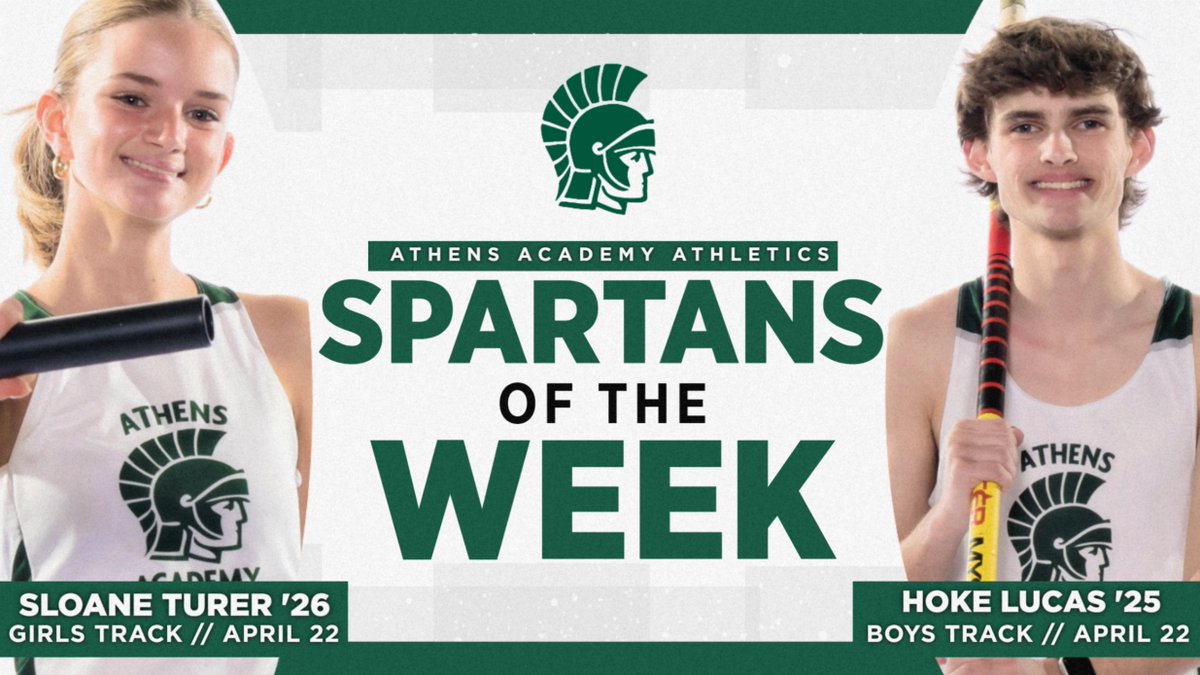 Congratulations to sophomore Sloane Turner & junior Hoke Lucas for being named Spartans of the Week! #GoSpartans