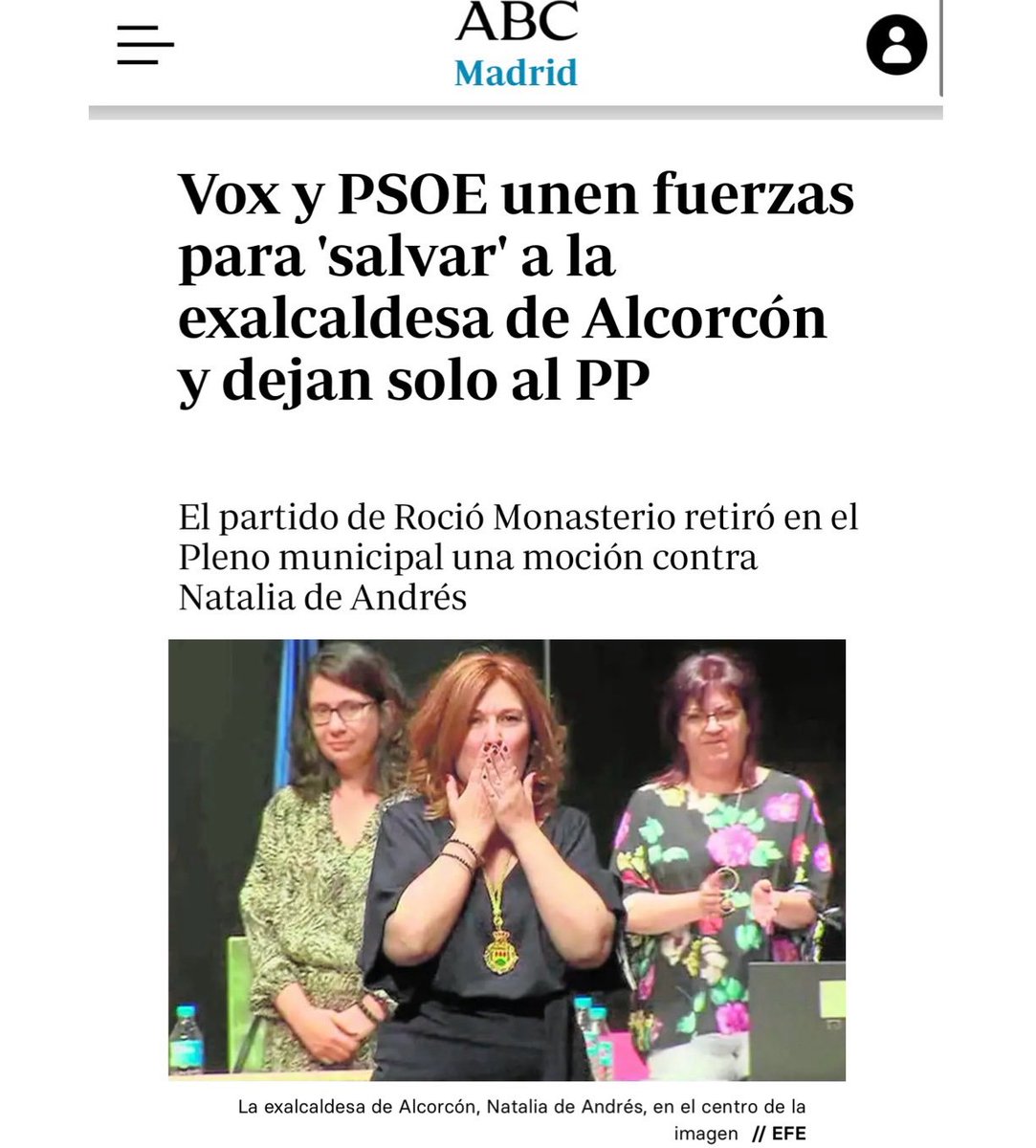 Si al 'Show de Pedro Sánchez' le añadimos que en Alcorcón, VOX se une al PSOE, ¡𝑩𝑶𝑶𝑴!💥

En Alcorcón, 𝗣𝗦𝗢𝗘 𝘆 𝗩𝗢𝗫 𝘀𝗲 𝗮𝗽𝗼𝘆𝗮𝗻, 𝗽𝗮𝗰𝘁𝗮𝗻, 𝗲𝘀𝘁á𝗻 𝘂𝗻𝗶𝗱𝗼𝘀 🤝. Esto no son palabras vacías como las que utilizan sus portavoces, sino hechos consumados. Vox…