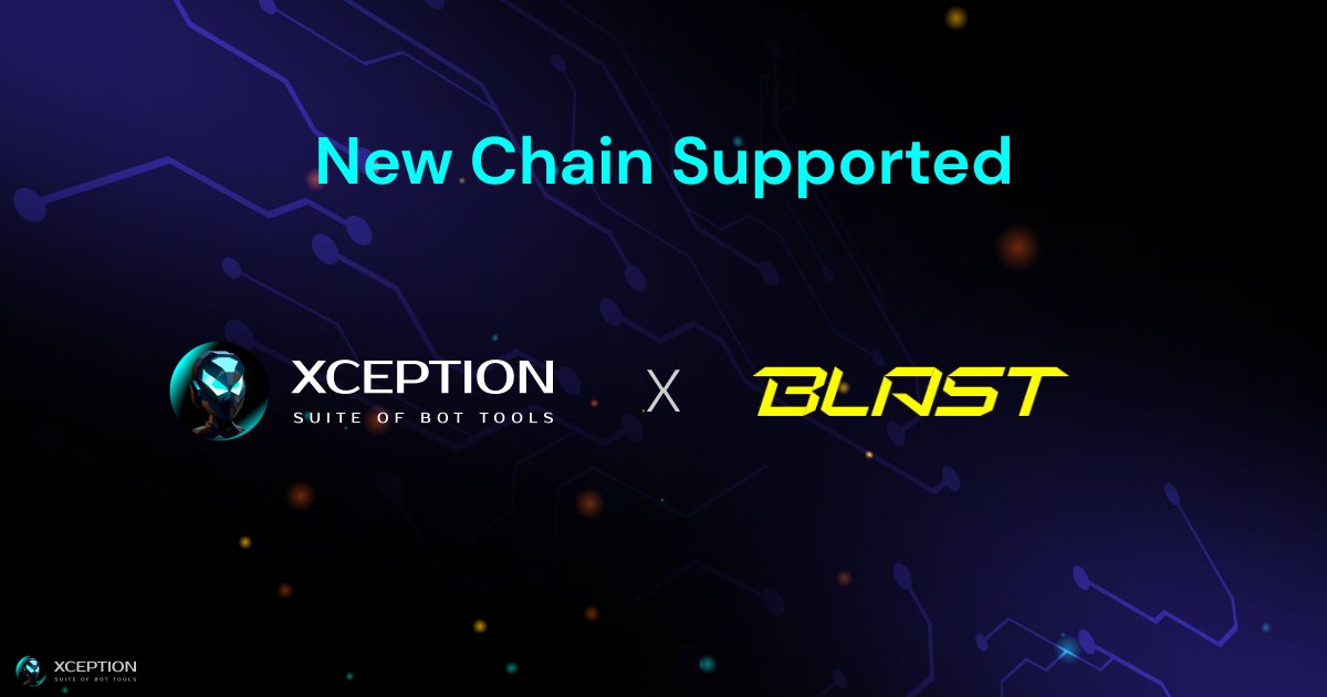 XCeption TG Dex Aggregator is now live on @Blast_L2! Enjoy hassle-free swaps with our intuitive User Interface. Joining the @Blast_L2 community, we're dedicated to fostering growth, welcoming new users with our comprehensive suite of trading bot tools. Trade now:…