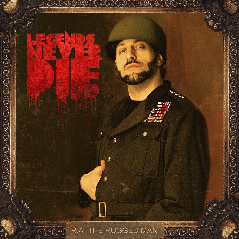 April 30, 2013 @RAtheRuggedMan released Legends Never Die

Some Production Includes @ApathyDGZ @BUCKWILD_DITC @C_Lance_ @greenhiphop @jussijaakola @marcopolobeats and more 

Some Features Include @mastaace @BrotherAli @vinnie_paz @KrizzKaliko @TechN9ne @hopsin and more