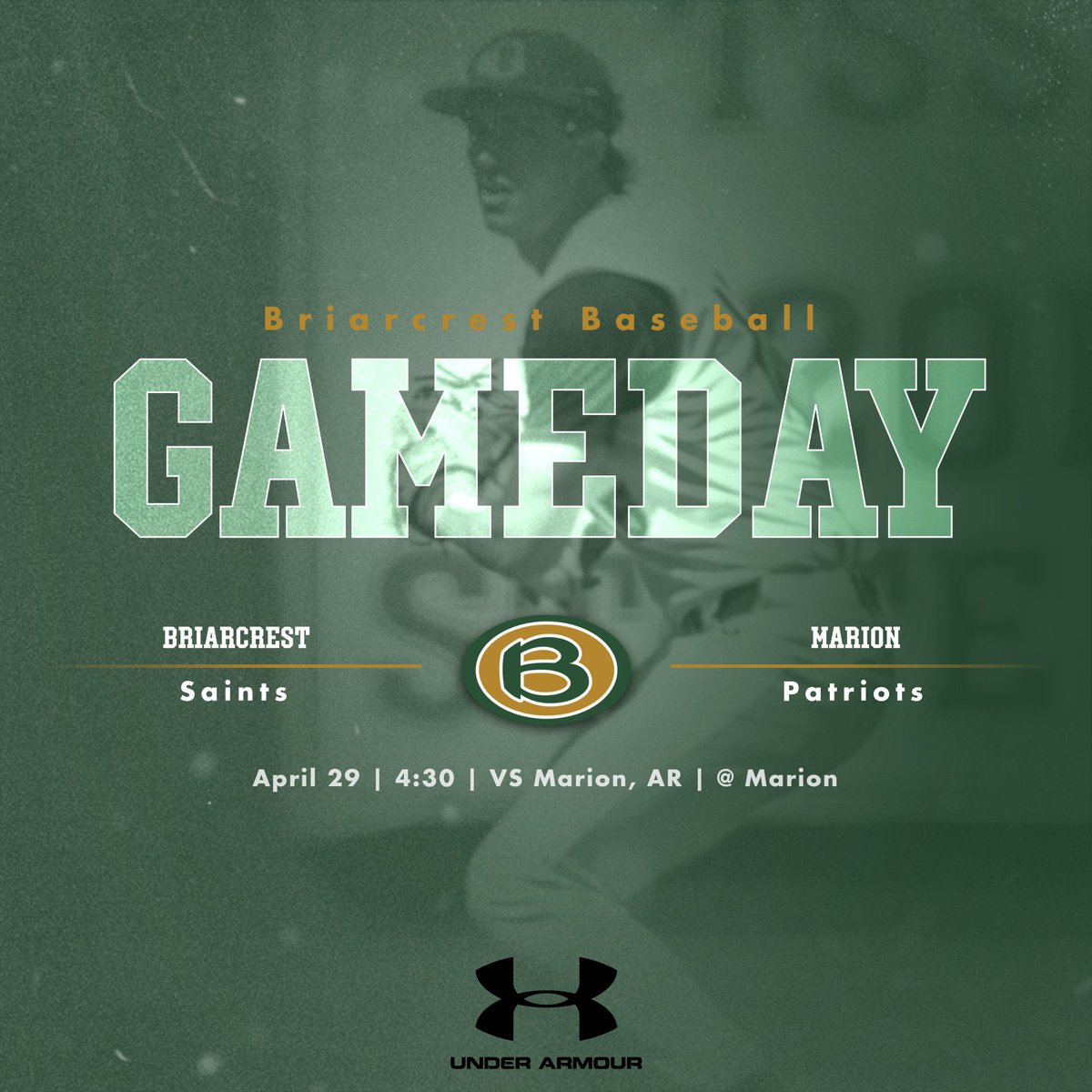 ITS SAINTS BASEBALL GAMEDAY!!! The Saints will look to finish the regular season with a W as they face Marion today at 4:30!