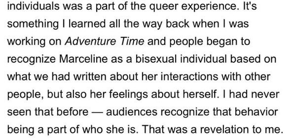marceline is canonically bisexual

before getting back together with pb marceline dated ash. she truly liked him until he betrayed her trust and she realised he wasn’t a good guy. her creator is bisexual, rebecca sugar, and she confirmed her as bi and said she is based on herself