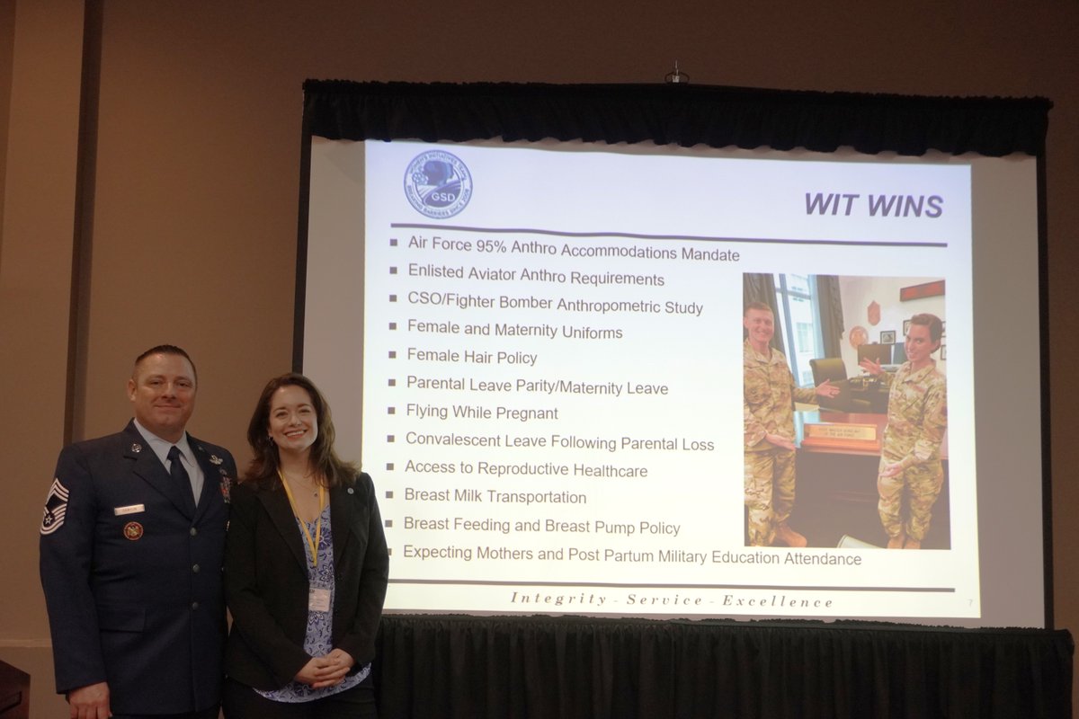 CMSgt. Chris Dawson from the Dept. of the Air Force Women’s Initiatives Team and Cassie Mullenger from our Airmen Accommodation Lab, participated in BEAM, an event designed to highlight the critical role human size and shape variation plays in mission effectiveness and safety.