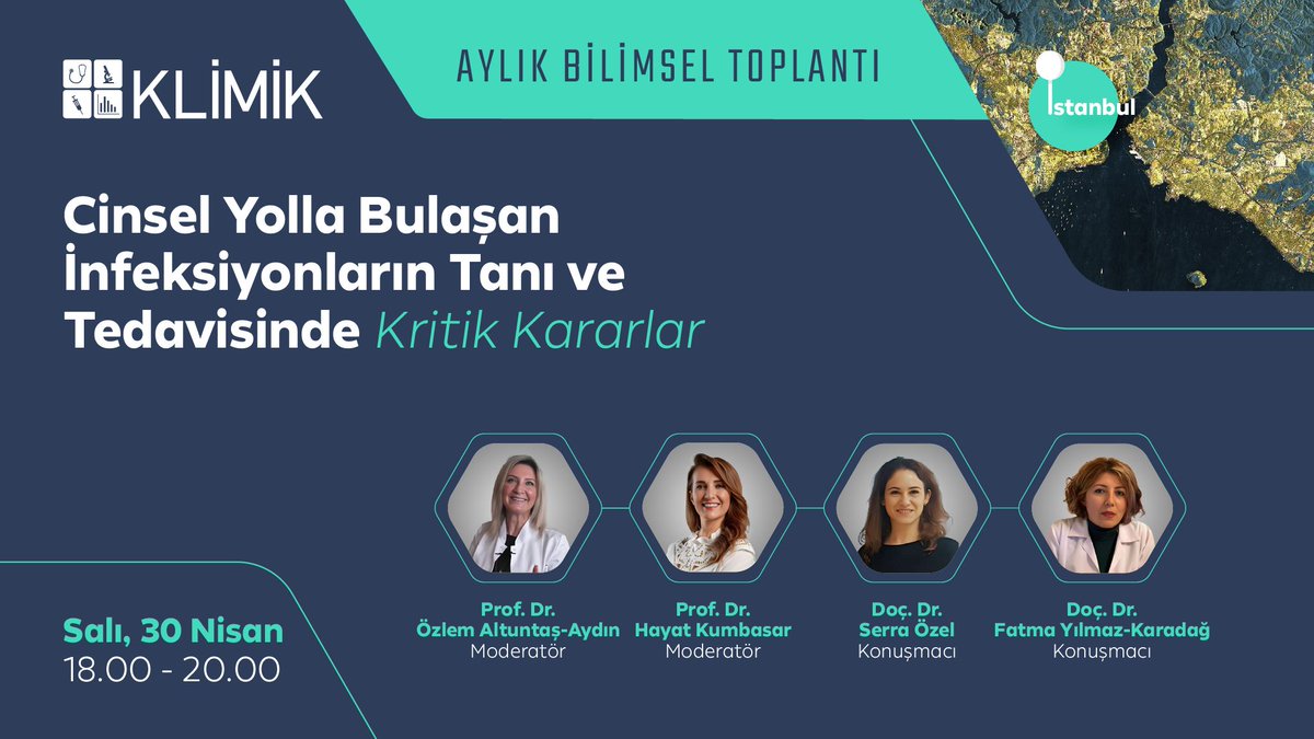 Cinsel Yolla Bulaşan İnfeksiyonların Tanı ve Tedavisinde Kritik Kararlar Toplantısı 30 Nisan 2024'te İstanbul'da Yapılıyor. Program İçin: klimik.org.tr/?p=135267