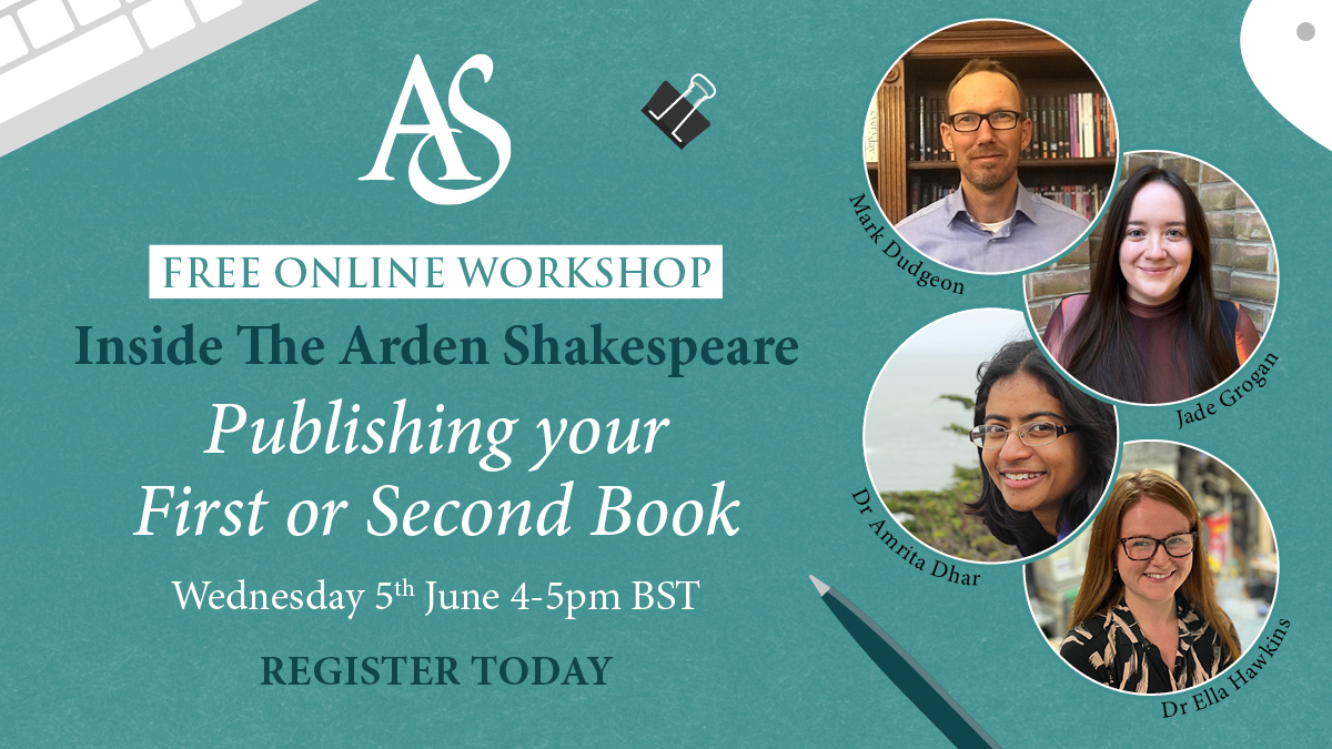 Calling all #EarlyCareerResearchers 📢 

Arden commissioning editors Mark Dudgeon & Jade Grogan are joined by authors @olidhar & @EllaMcHawk for a workshop about publishing your first or second book with us!

📅 Wed 5 Jun, 4-5pm BST
💻 Online
🎟️ Free bit.ly/3Ukj4v8