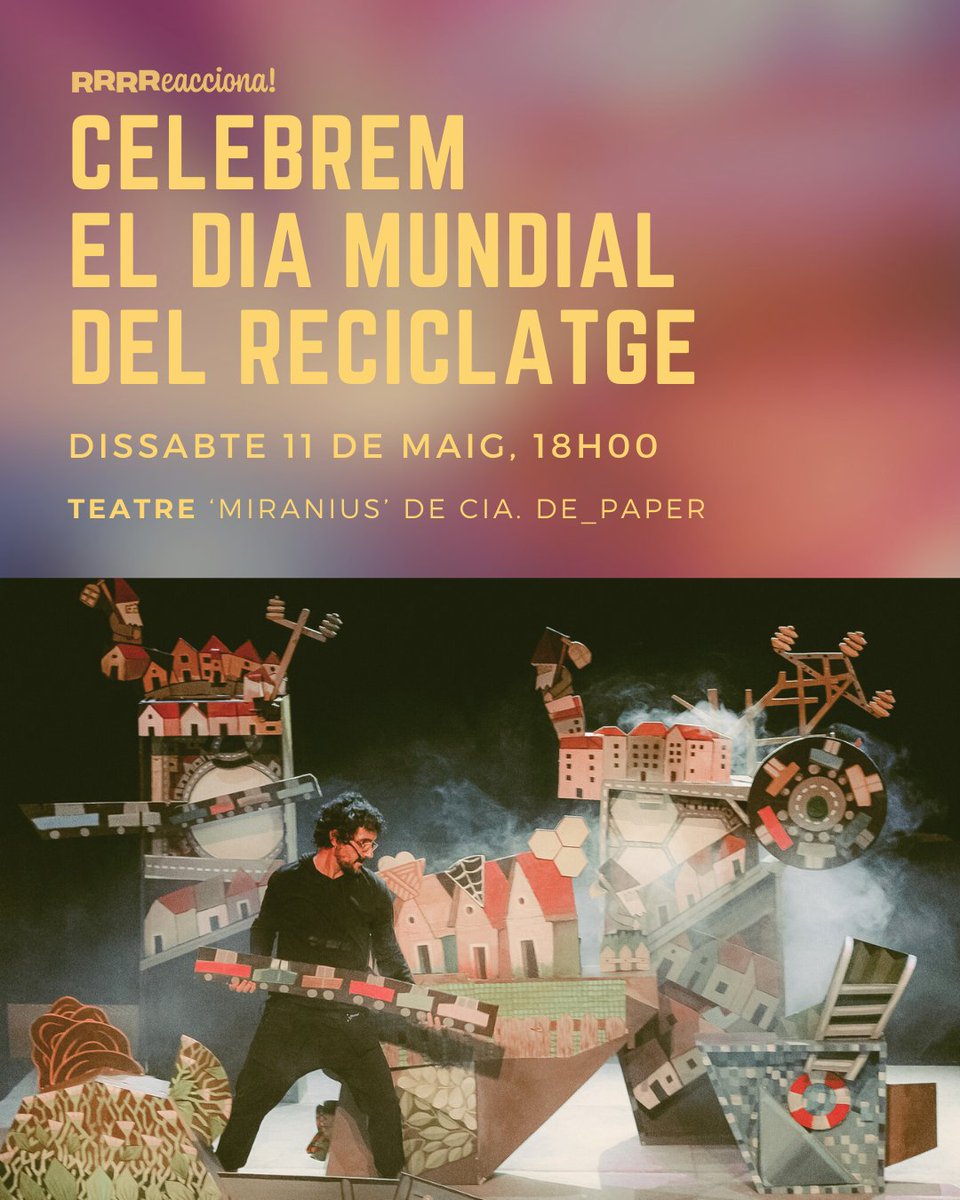 La companyia catalana <a href="/de_paper/">D.Nalls</a> ens presenta "Miranius", un espectacle impactant que ens convida a prendre consciència de l'empremta humana en els ecosistemes i la natura 👣🌍.

📅 11 de maig a les 18h00
🎟️ Entrades anticipades: teatreravalgandia.org

Organitza: <a href="/LaCasaCalba/">LaCasaCalba</a>