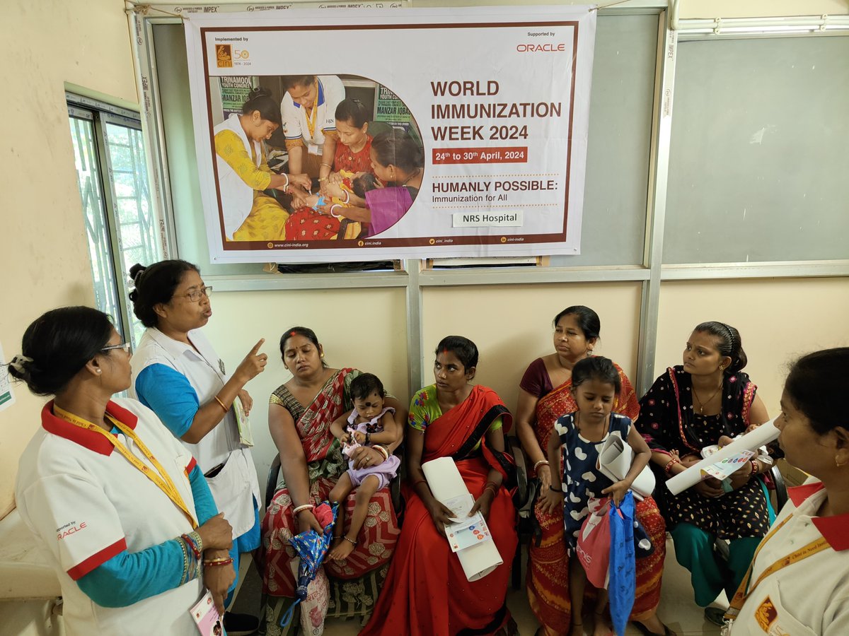 #WorldImmunizationWeek2024 Celebration in Kolkata! From 24th-30th April, CINI is conducting community activities across 31 wards to promote #ImmunizationforAll aligned with @WHO's theme. #ImmunizationForAll @ORCLCitizenship