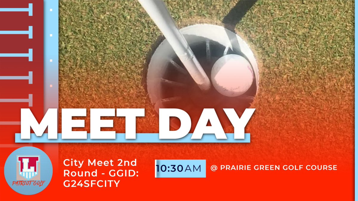 Busy day for our Patriots today we have the 2nd Round of the City Meet @ Prairie Green @siouxfallsgolf starting today @ 10:30 AM!  Playing for the Patriots are:  Bridget P., Geneva B., Kinley F., Olivia S., Lillian K., and Abbie W.  GGID:  G24SFCITY #PatriotGolf24GritGrowthGrace