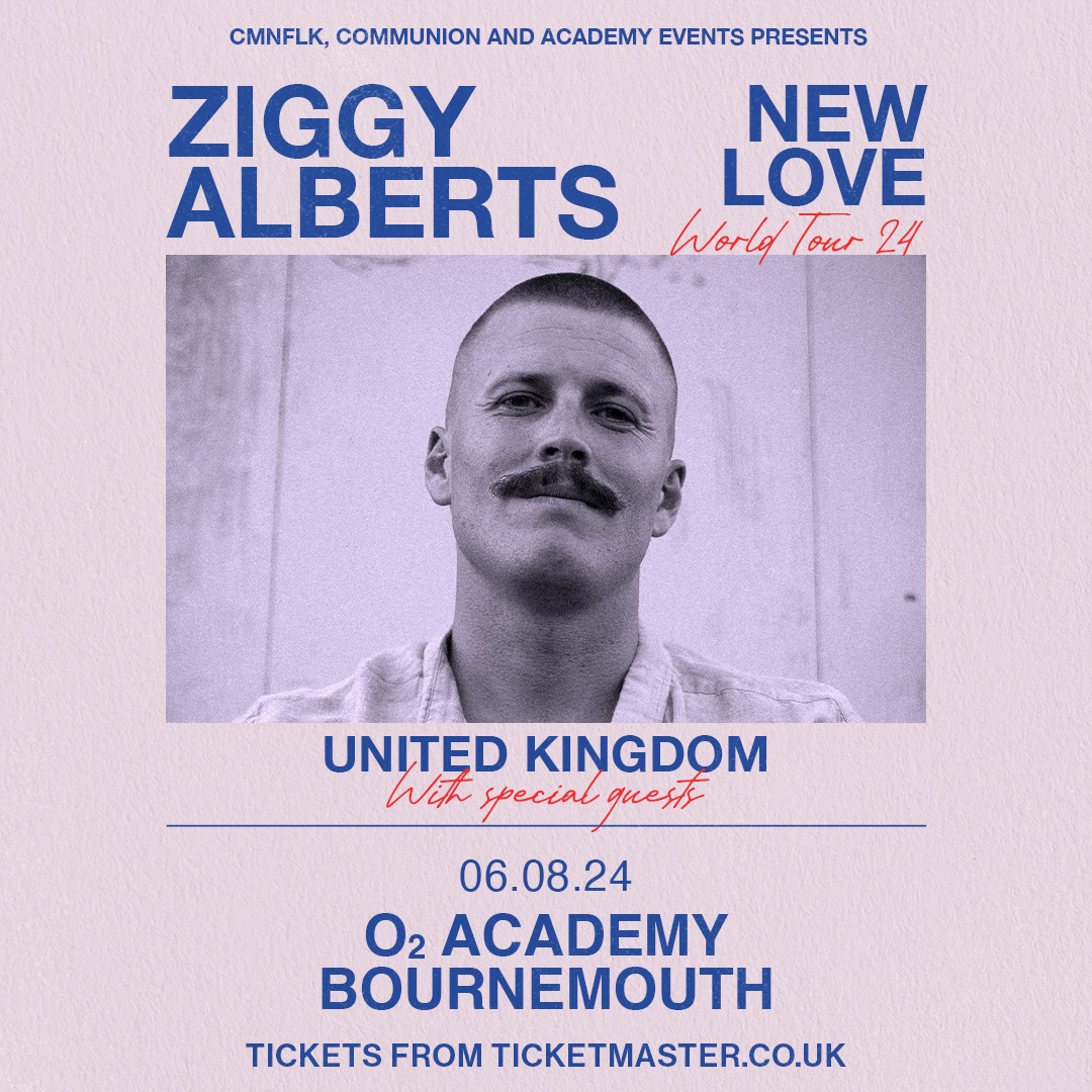 Critically acclaimed Australian singer-songwriter @ZiggyJanAlberts has captivated audiences worldwide with his authentic lyrics, folk-pop melodies and an upbeat energy. Catch him here on Tue 6 Aug as part of his new 'New Love' tour. Grab your tickets 👉 amg-venues.com/xrrM50RqIqe