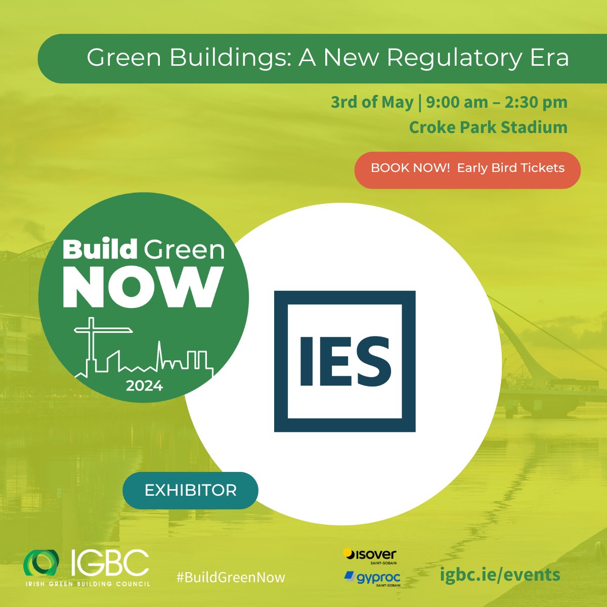 The IES Team are looking forward to @IrishGBC's #BuildGreenNow in Dublin this Friday! Join us and other industry leaders to discover what’s next for our rapidly changing industry. More details & booking: bit.ly/3xULeUR #GreenBuilding