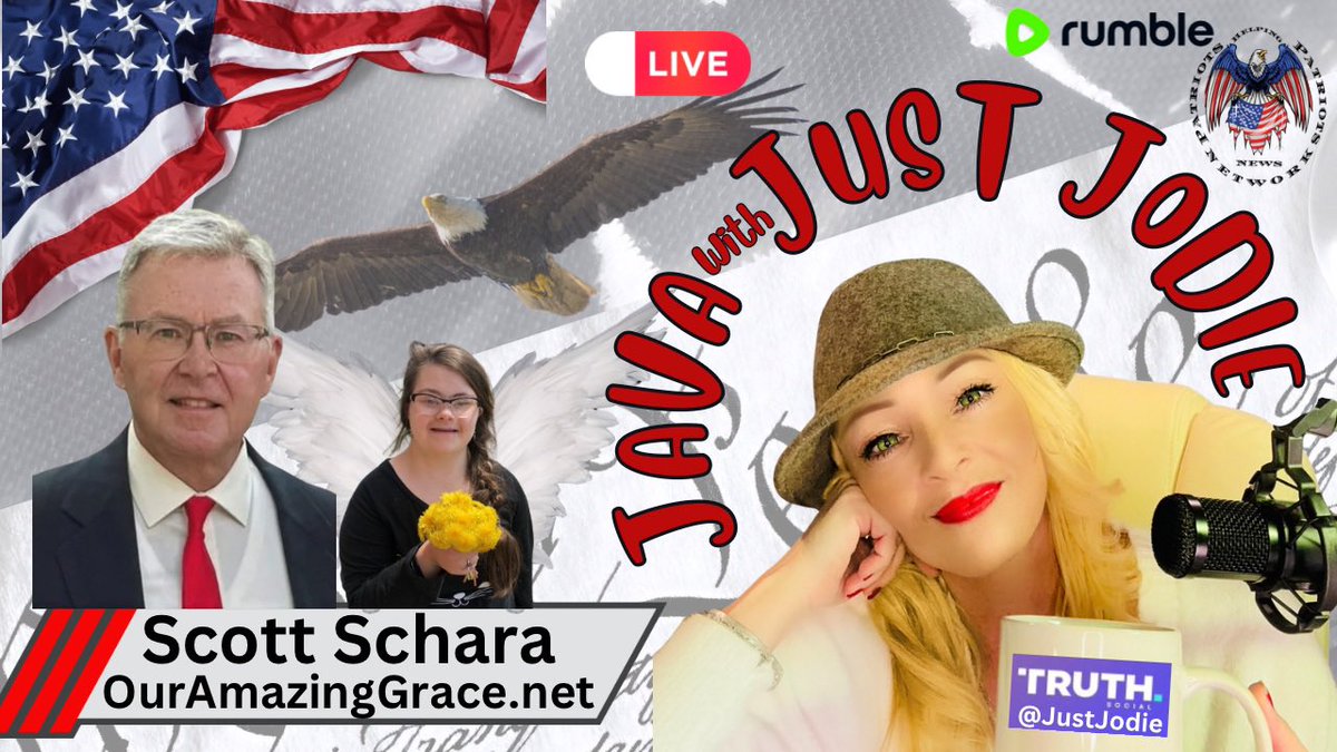 🎙️LIVE AT 11:30 am EST! ☕️JAVA WITH JUST JODIE FEATURING SCOTT SCHARA ! SCOTT’S daughter GRACE was medically murdered 🙏🏻since then He has been doing God’s work to expose the real truth. 💥THE MATRIX REVEALED! 🎯 Scott has released a three part series, ”The Matrix revealed”