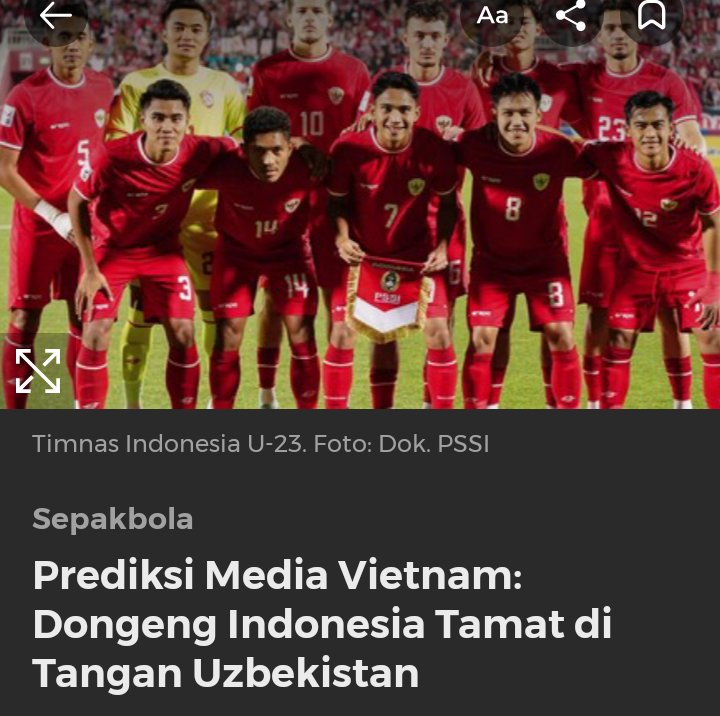 @linkbriliga1 Semoga bukan dongeng tapi kenyataan bahwa tim Indonesia lebih oke daripada vietnam