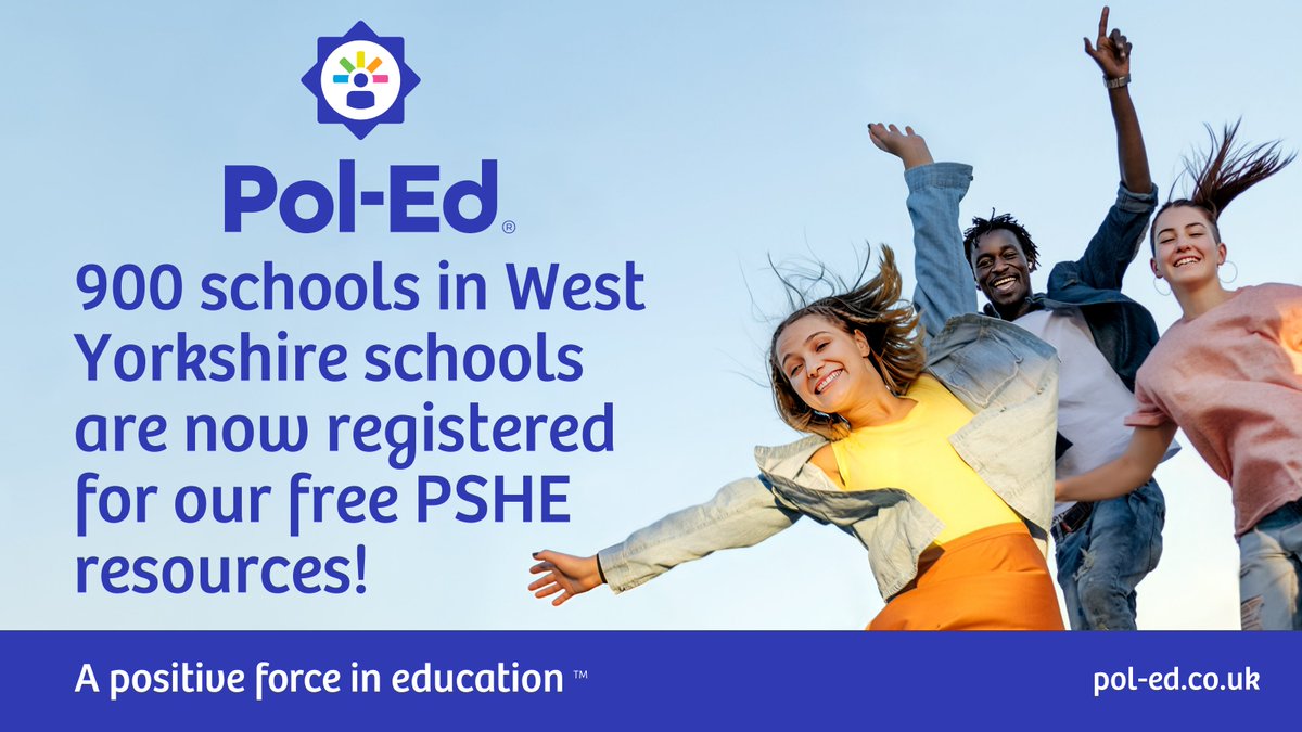 900 schools across West Yorkshire are now registered for our free Pol-Ed resources.

To register your school, visit pol-ed.co.uk! Now available to schools in Bedfordshire too.

#KeepingChildrenSafe
#APositiveForceInEducation