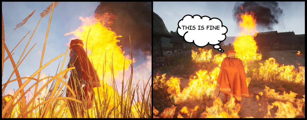 KaylaBGamer's tweet photo. This is fine: #ManorLords Edition.🔥

@HoodedHorseInc @LordsManor https://t.co/p7r8o8rQ4h