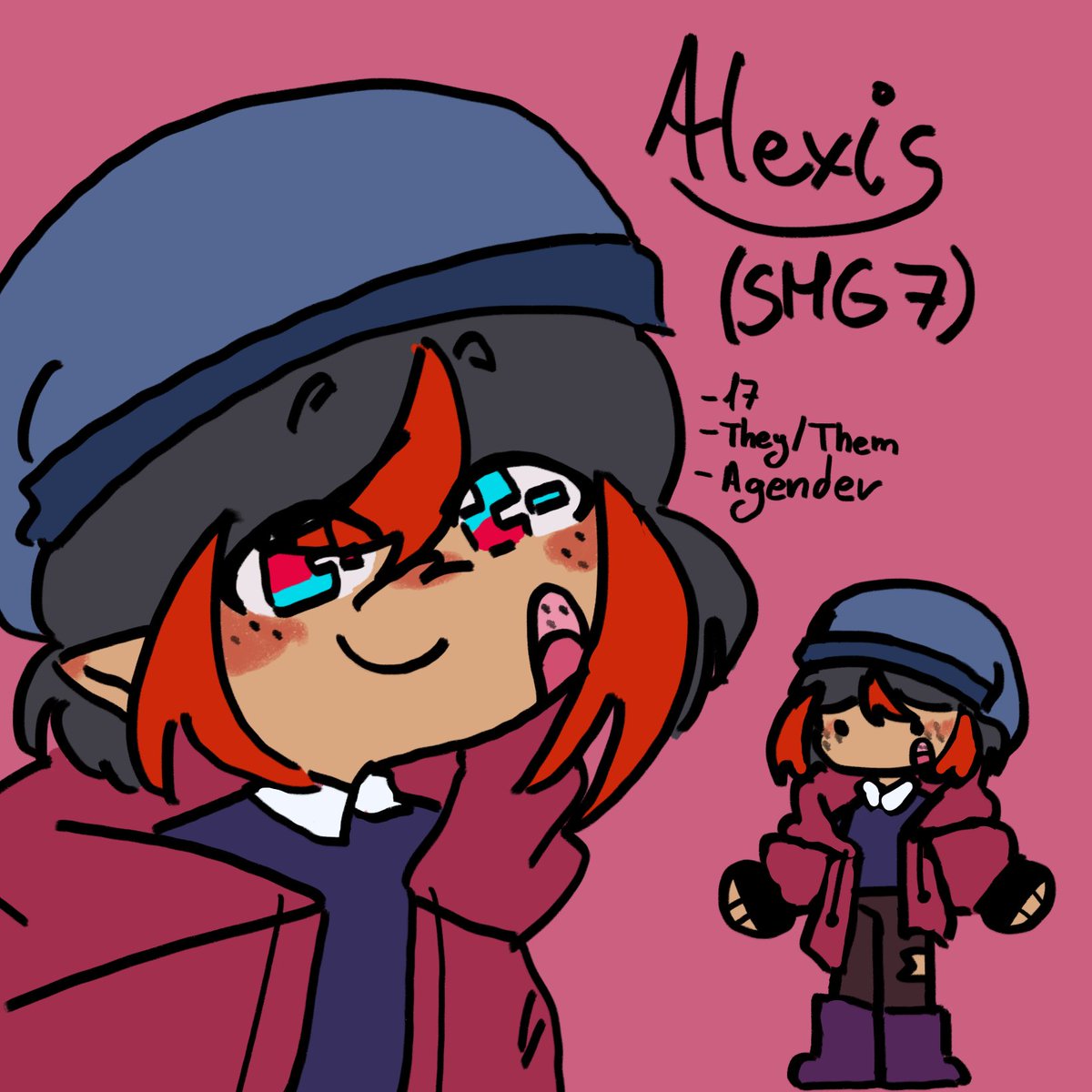 Apparently i never showed my sg34 fanchild redesign (or at least i cant find the tweet)

So here is Alexis' actual design !

#Smg34