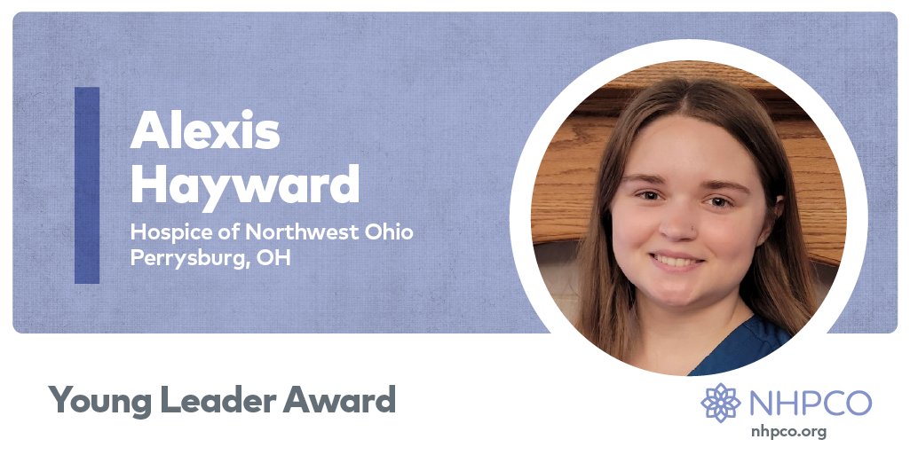 Our last 2023 Volunteers are the Foundation of Hospice award winner is Alexis Hayward, Young Leader honoree from Hospice of Northwest Ohio. Learn more about Hayward: nhpco.org/speaker/alexis… #NationalVolunteerMonth #HospiceVolunteer