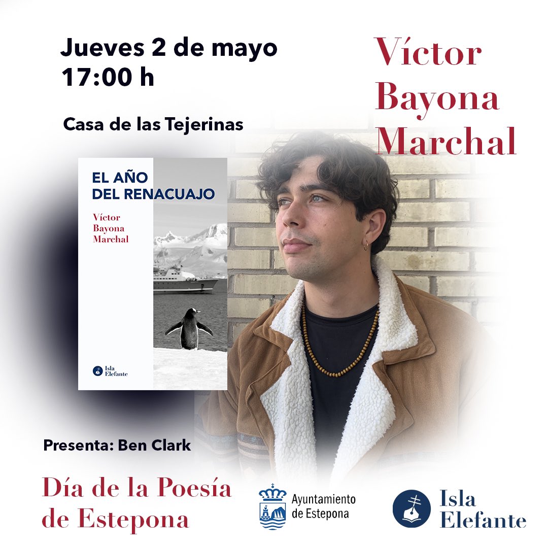Este jueves, Víctor Bayona Marchal presenta su nuevo poemario en el Día de la Poesía de Estepona. @AytoEstepona