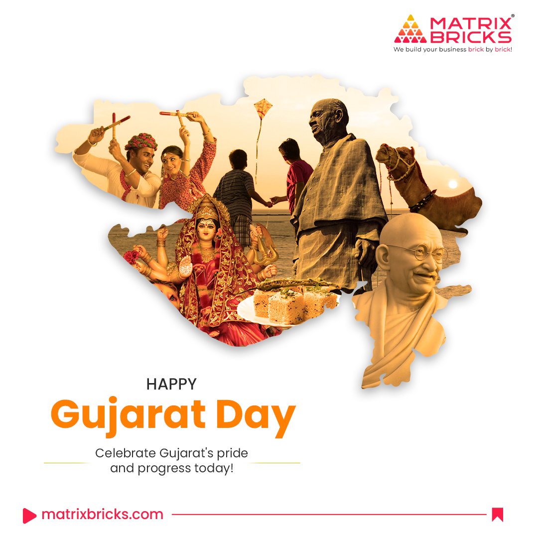 MatrixBricks's tweet photo. Happy Maharashtra and Gujarat Day! May the colours of these states brighten our lives with happiness and harmony.
.
.
.
.
#matrixbricks #maharashtraday #gujaratday #statepride #happiness #harmony #celebration #unity #culture #tradition https://t.co/r669GxQKRN
