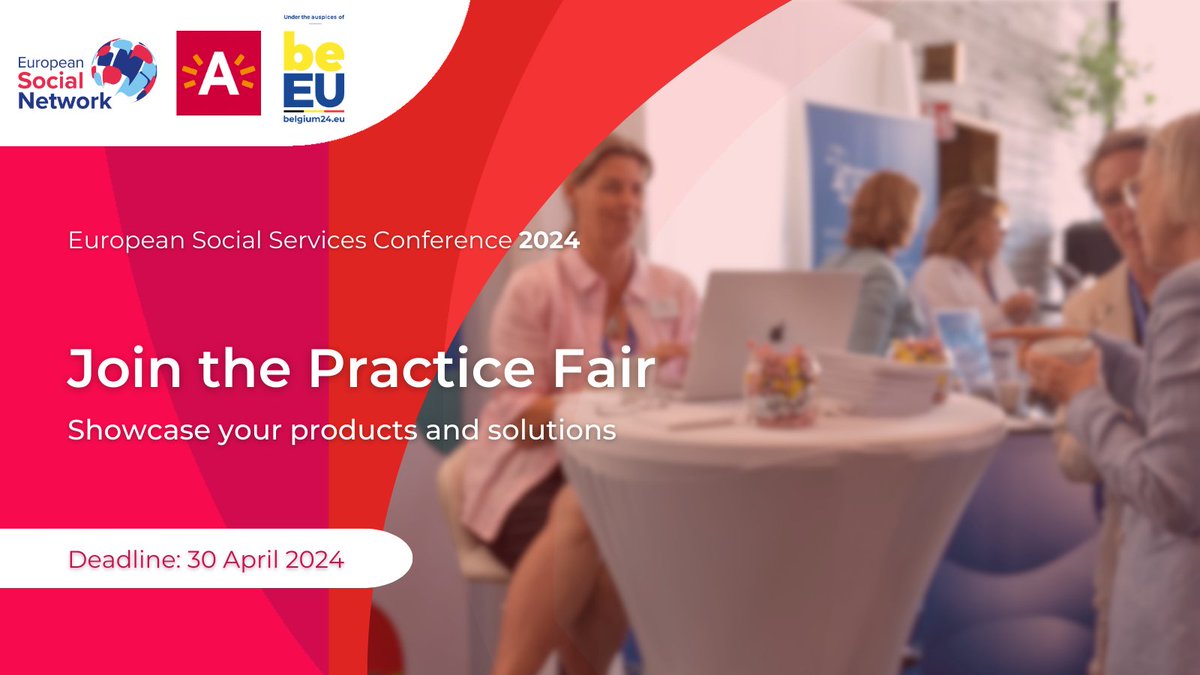 📌Don't miss your chance to make an impact at #ESSC2024! Become an exhibitor & showcase your organization's innovations to 700+ delegates. Forge partnerships, shape the future of #socialservices, and present your projects at our Practice Fair! Learn more: buff.ly/4b5BEwS