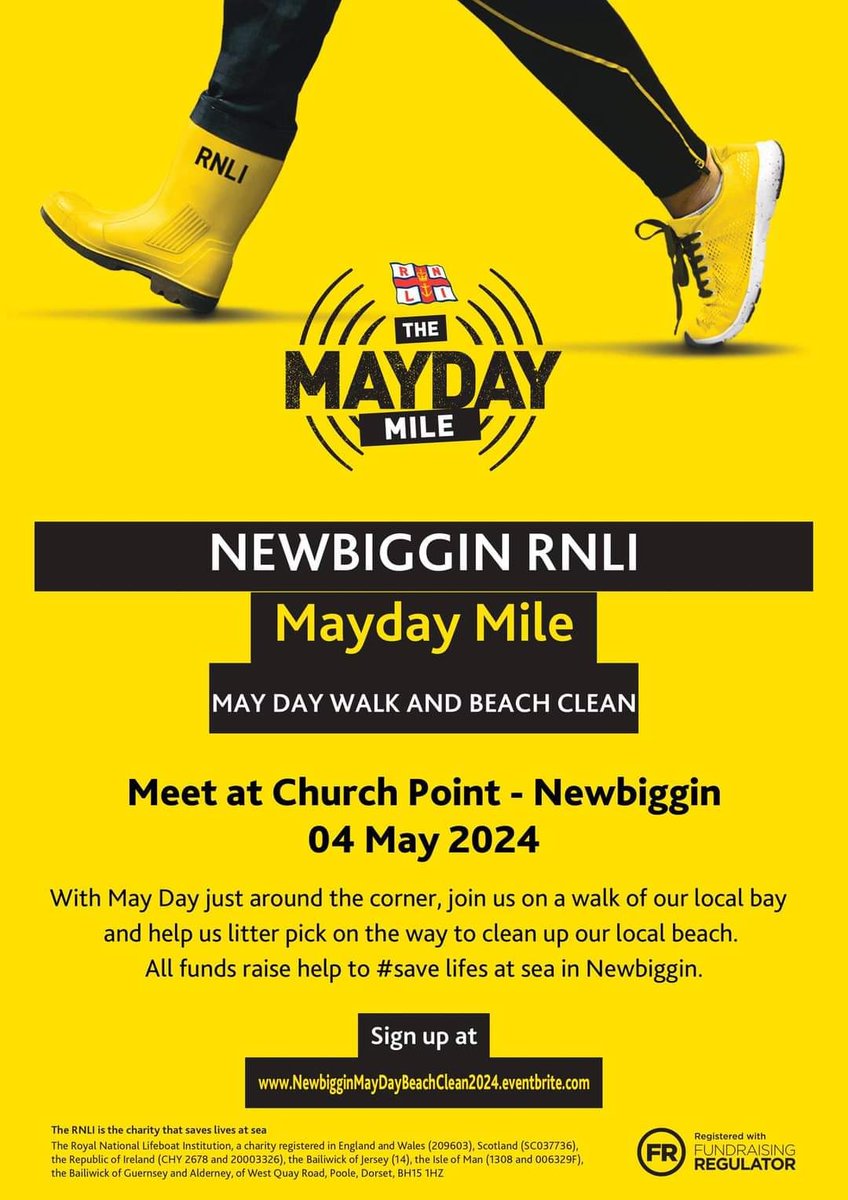 Do you want to be part of something AMAZING whilst raising funds for @RNLI  Newbiggin, then please sign up!!! #Maydaymile #northumberland #RNLI200 #Onecrew @N_landCouncil