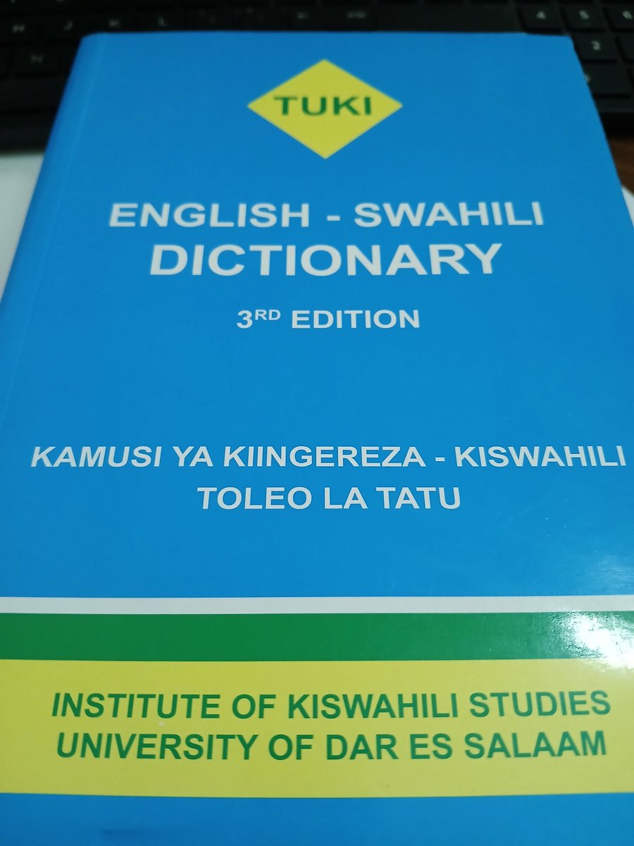 Good afternoon! We have a Tuki again 🙌🏾 Now, the trick is to put it somewhere where it will not get 'borrowed forever' by someone who comes by the hoise like all its predecessors 😅 You'd think dictionaries are safe. They're not! #library #kiswahili