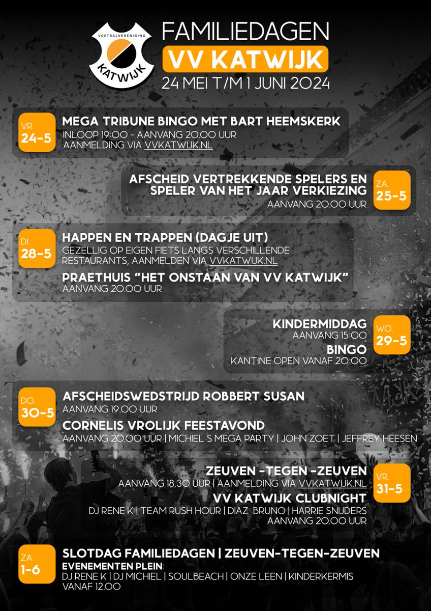 vvkatwijk's tweet image. PROGRAMMA FAMILIEDAGEN | Het is bijna weer tijd voor de familiedagen! Er is achter de schermen hard gewerkt om weer wat spectaculairs neer te zetten, en dat is aardig gelukt vinden we zelf! 

Hierbij het totale programma.