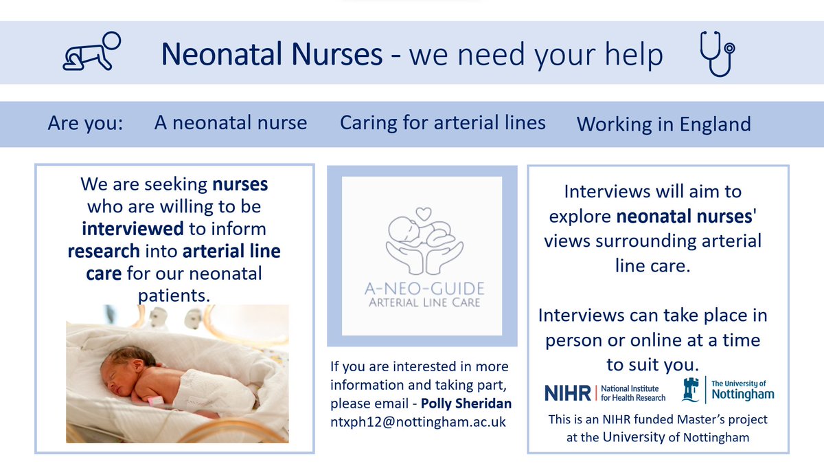 📣Looking for neonatal nurses to help with this research👶🏼 @NUHNeonatal @NNAUK1 @EMNODN