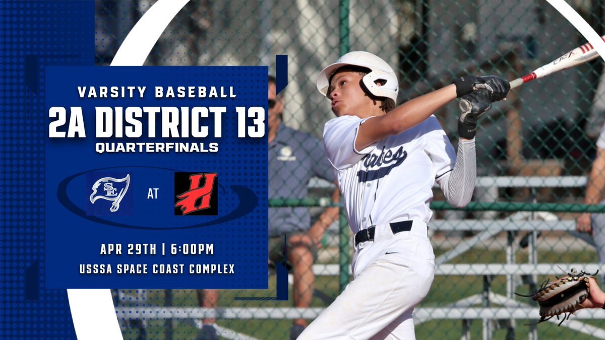 Good luck to Varsity Baseball as they travel today, 4/29, to take on the Brevard HEAT in the 2A District 13 Quarterfinals. #GoPirates