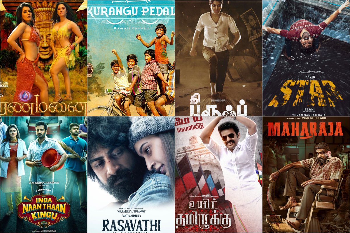 May month Kollywood releases as of now !!

May-3:
#Aranmanai4 - SundarC
#TheProof - SaiDhanshika
#KuranguPedal - Sivakarthikeyan Presentation 
May-10:
#STARMovie - Kavin
#IngaNaanThaanKingu - Santhanam
#Rasavathi - ArjunDas
#UyirThamizhukku - Ameer
May-16/17:
#Maharaja -…