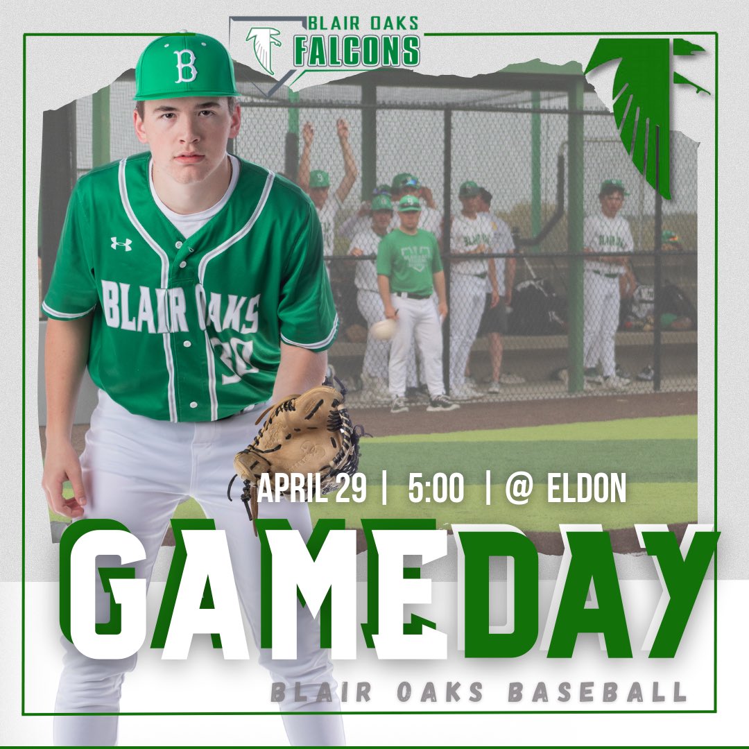 📣GAME DAY | 4.29.24
⚾️ V/JV v Eldon
⏰ 5pm
📍@ Eldon

🎥 watch live on GameChanger (any links posted in comments are SPAM; please do not click on them). 

#WeAreBlairOaks | Let’s Go!