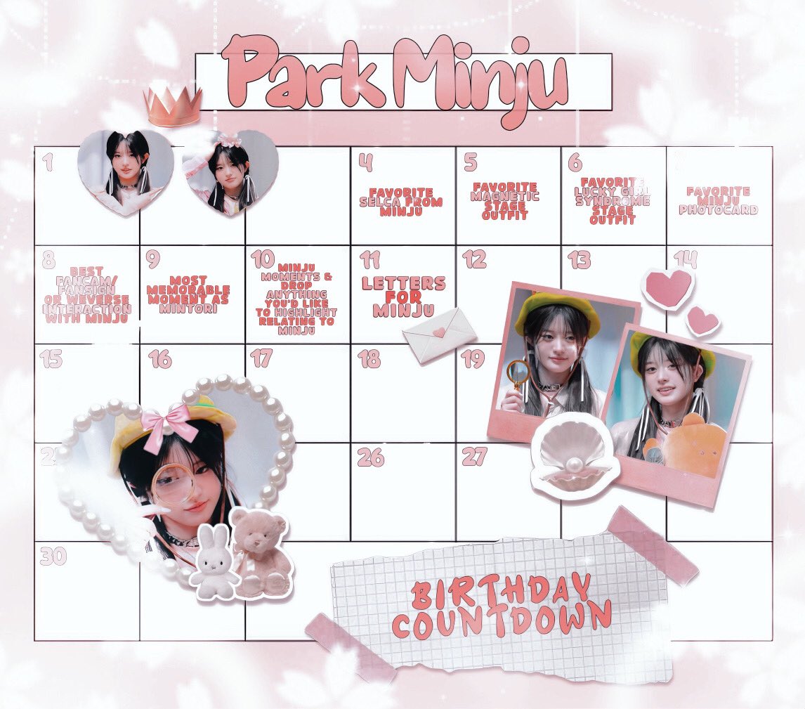 [#MAYwithMINJU] 240429 Mintoris and ILLITVILLE, are you ready for a week-long birthday countdown for our Park Minju? Here are the activities we prepared from May 04 to May 11! Don’t forget to tag us for each post you’ll do, we would love to see it! #MINJU #민주 #ILLIT #아일릿