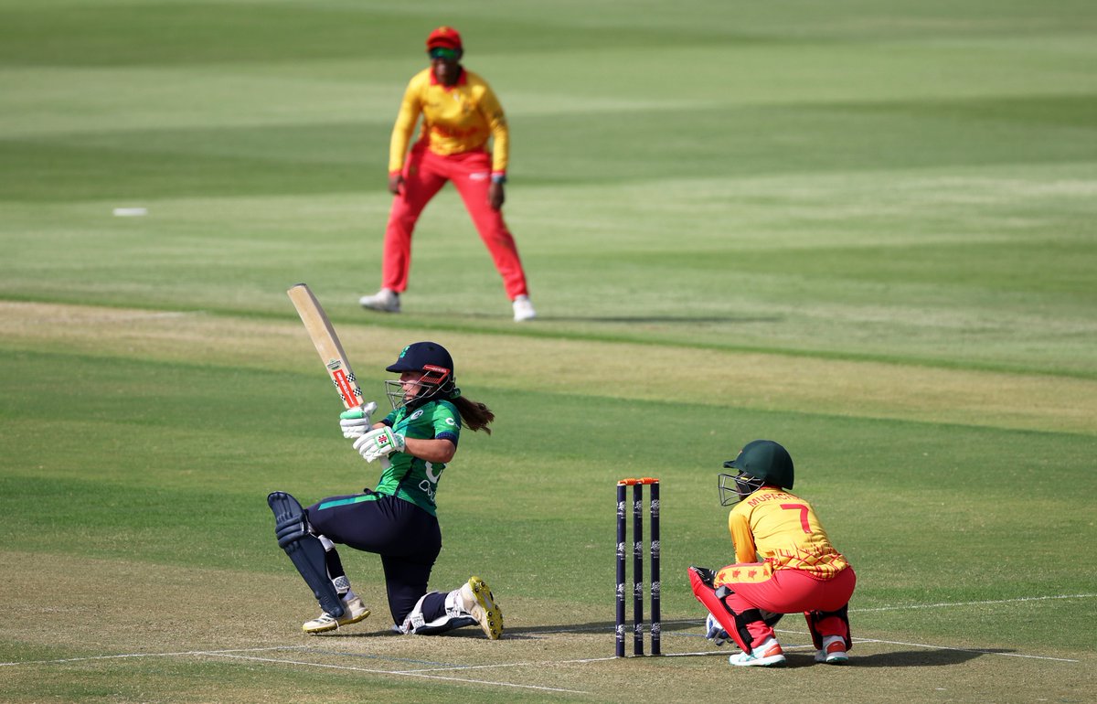 The openers set the tone with a stunning partnership and we post the highest total so far in the tournament. 👏 Over to the bowlers as we aim for back-to-back wins! ▪️ Ireland 176-3 (20) SCORECARD: bit.ly/3Ul57vL WATCH: icc.tv #IREvZIM…