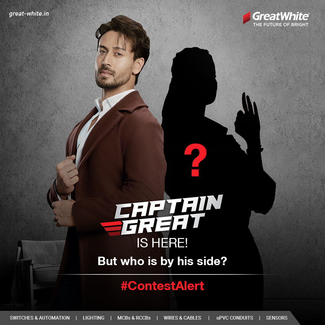 It's time to DOUBLE the greatness! Here’s a fun challenge for you: Can you guess who the second Captain Great is? Hint: She made her debut in the Malayalam movie Pattam Pole. #ContestAlert #GoForGreat #TigerShroff #GreatWhiteElectricals