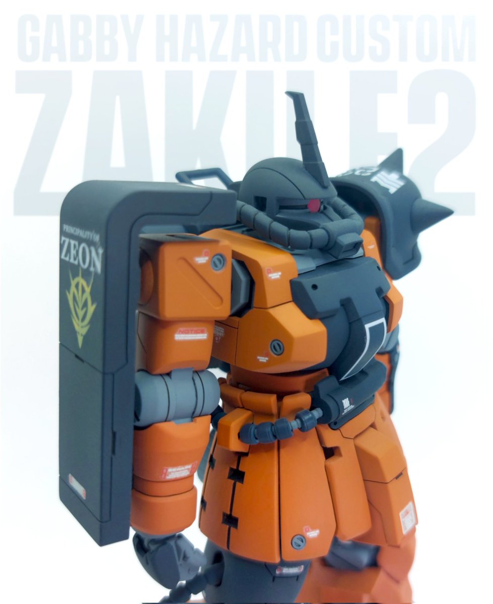 Typebble's tweet image. Zaku F2 Gabby Hazard custom finished!

#ガンプラ #ザクF2 #ザク