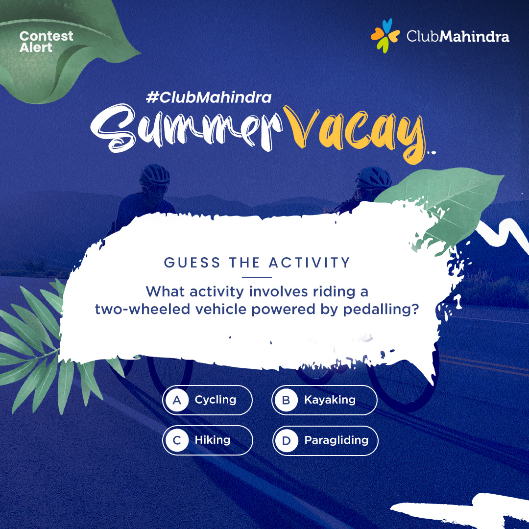 #ContestAlert​ 12 of 12 Participate in all #ClubMahindraSummerVacay contest posts & win.​ STEPS 1) Commenting using #ClubMahindraSummerVacay & @clubmahindra is mandatory​​ 2)Participate in all 12 contest posts Winners get Amazon vouchers worth INR 500 each.​​LAST DATE:5th May24