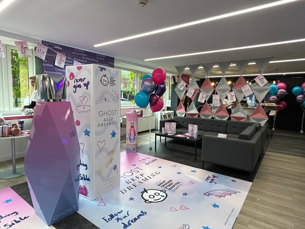 Keep Dreaming: HQ Takeover 💫

Dreamy Point of Sale at @superdrug Head Office last week! 

We were privileged to support Designer Parfums and @GOSHCharity with this vibrant pop-up event 💚

#WeArePositive #GhostFragrances #GOSHCharity #KeepDreaming #FragranceForACause