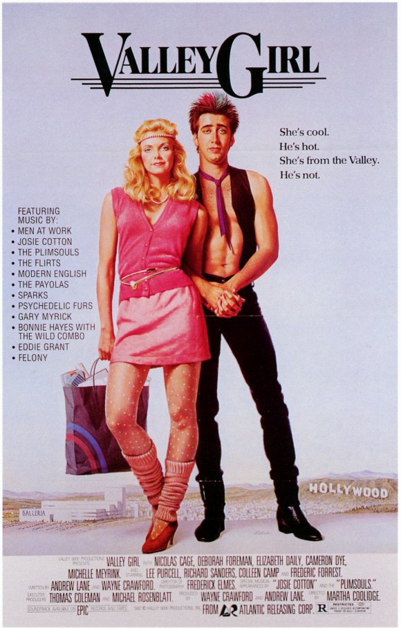 'Valley Girl' was released in theatres today in 1983. The film stars Nicolas Cage & Deborah Foreman. Frank Zappa tried unsuccessfully sued to stop production of the film, claiming it infringed on his trademark song 'Valley Girl'. #80s #80smovies #1980s