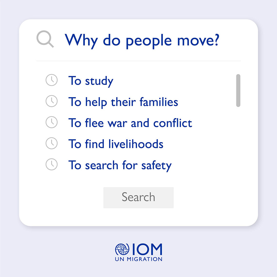 #PeopleMove for different reasons. All migrants should be treated with dignity and respect. Each of us can make a difference, one conversation, one friendship, one connection at a time. #ActToday