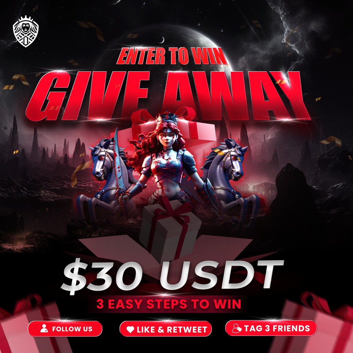 🔥🎮Boudicea #Giveaway now LIVE 🎮🔥

🎉 Prize Pool:  $30 USDT

🎁3 lucky winners will get $10 USDT each

➡️Steps to win👇

1️⃣ Follow @Boudicea_game 
2️⃣ Like & Retweet 
3️⃣ Tag 3 friends

⏰ Ends May 6th UTC

#GiveawayAlert #GamingCommunity #USDTGiveaway #ContestAlert