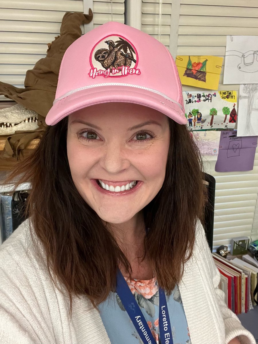 You know it's going to be an awesome day when one of your teacher besties surprises you with a new sloth hat. 🦥💕 @TomlinsonIlyssa