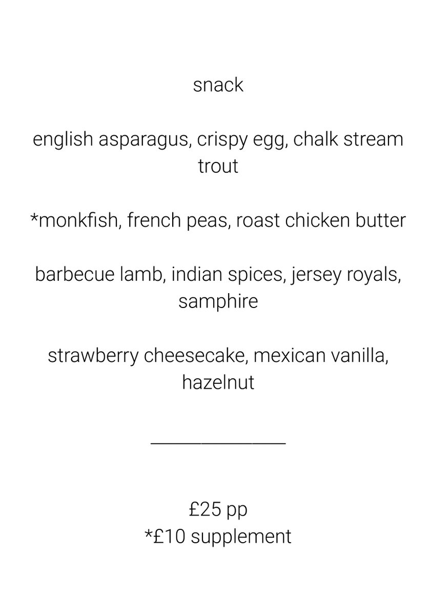 our next menu starts soon.

spring is in full swing, the produce is stunning.

this one runs 8th may - 15th june.

coarse.restaurant/reserve