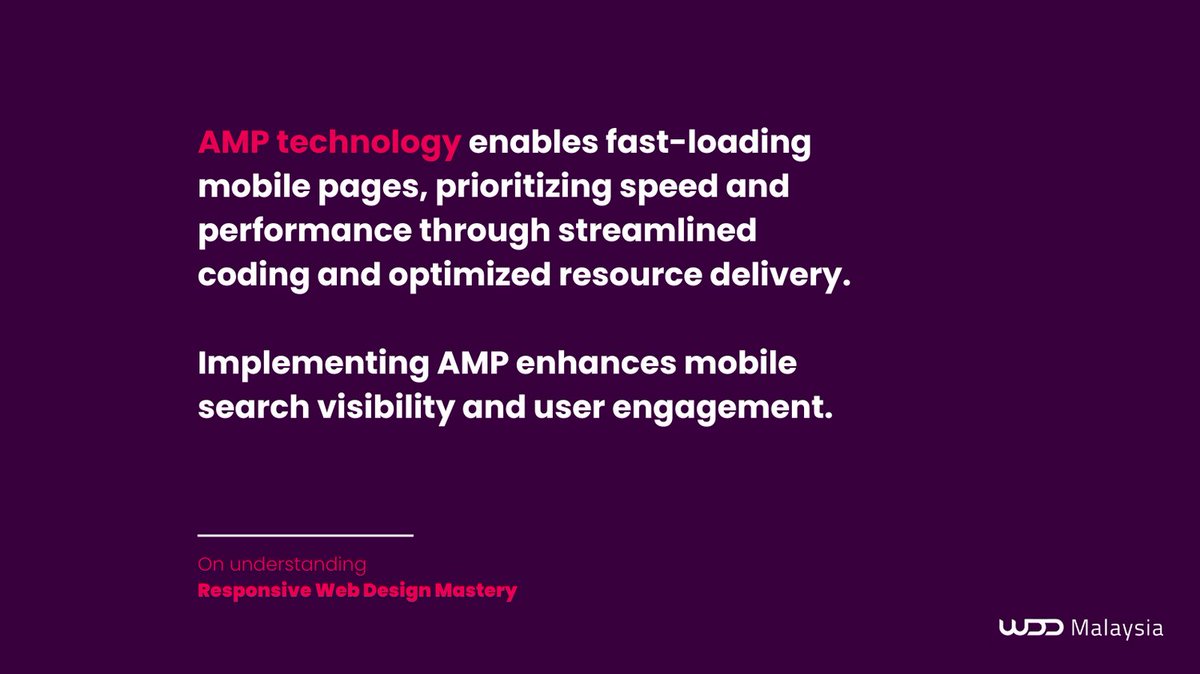 AMP technology enhances mobile browsing by prioritizing speed and performance through streamlined coding, leading to faster page load times and improved user engagement. 

wdd.my/blog/responsiv… 

#webdesigncompany #websitedesign #website #responsivewebdesign #webdesignmastery