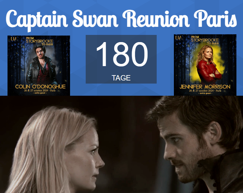 180 days til the #CaptainSwan reunion in Paris 🙌🥰 #OUAT #OnceUponATime #JenniferMorrison #Colinodonoghue #FSTP