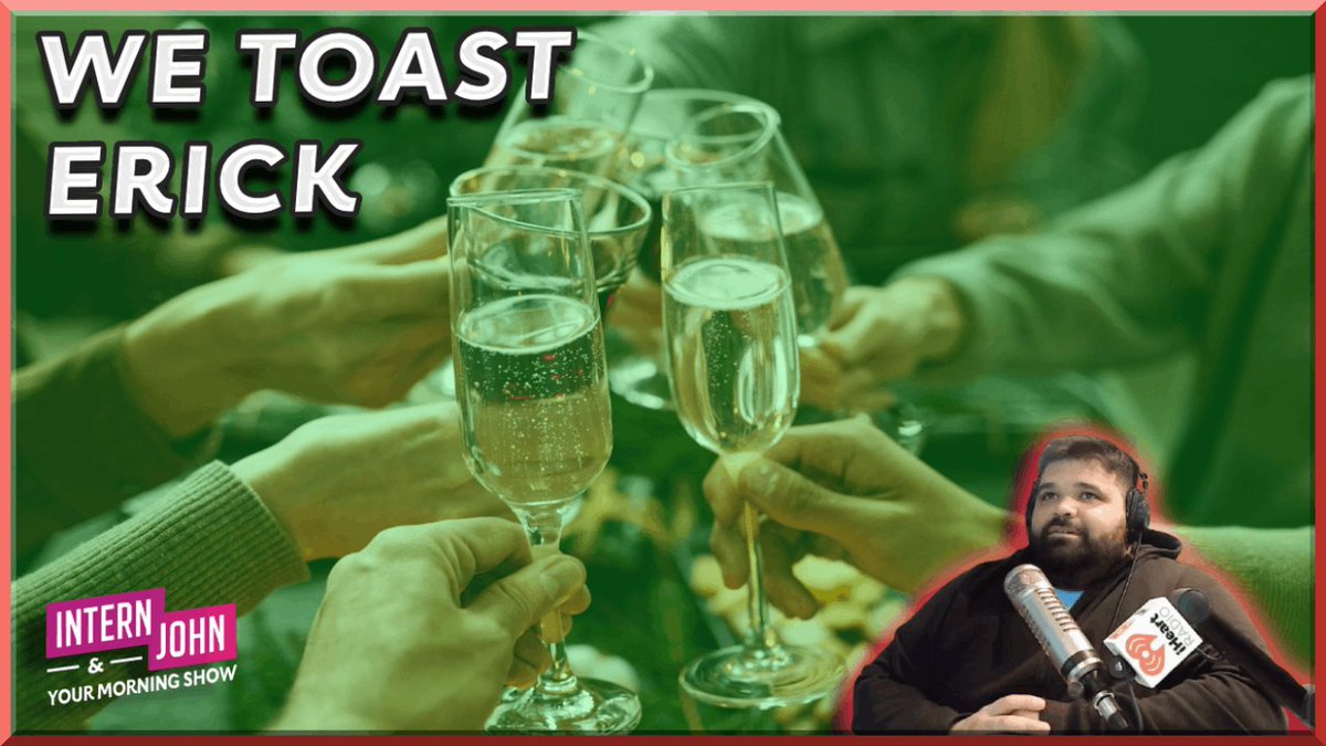 In honor of @andrewhoody's wedding this weekend, we're practicing our toasts on @mrerickv! 🥂 Watch HERE: youtu.be/MWPWS1BPf4c