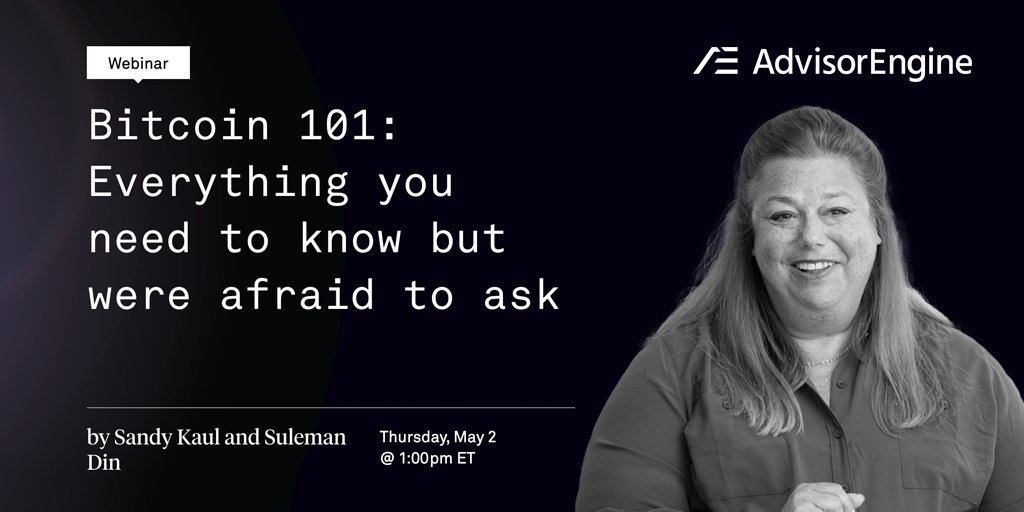 Join a candid conversation with <a href="/FTI_US/">Franklin Templeton</a>’s Sandy Kaul and <a href="/AdvisorEngine/">AdvisorEngine</a>'s <a href="/sulemandn/">Suleman Din</a> as they discuss the phenomenon of the crypto ecosystem and why advisors who have been on the fence may want to pay attention &gt;&gt; aetech.cc/3wbzJYM